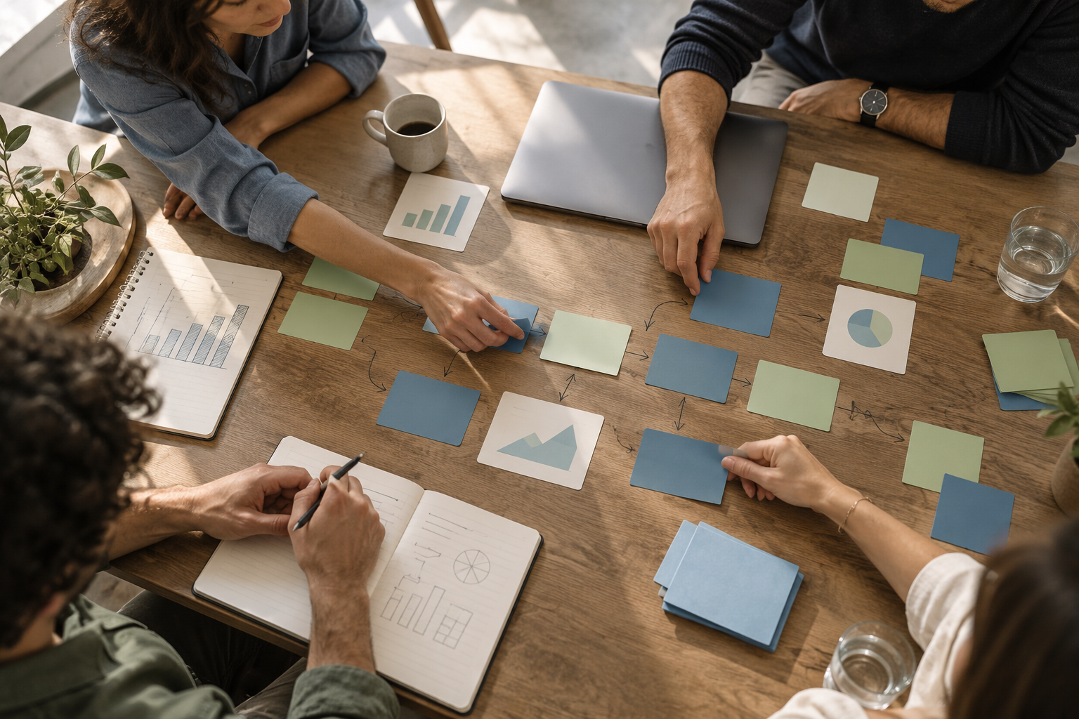 Escena ilustrativa de planificación de un modelo de datos